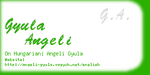 gyula angeli business card